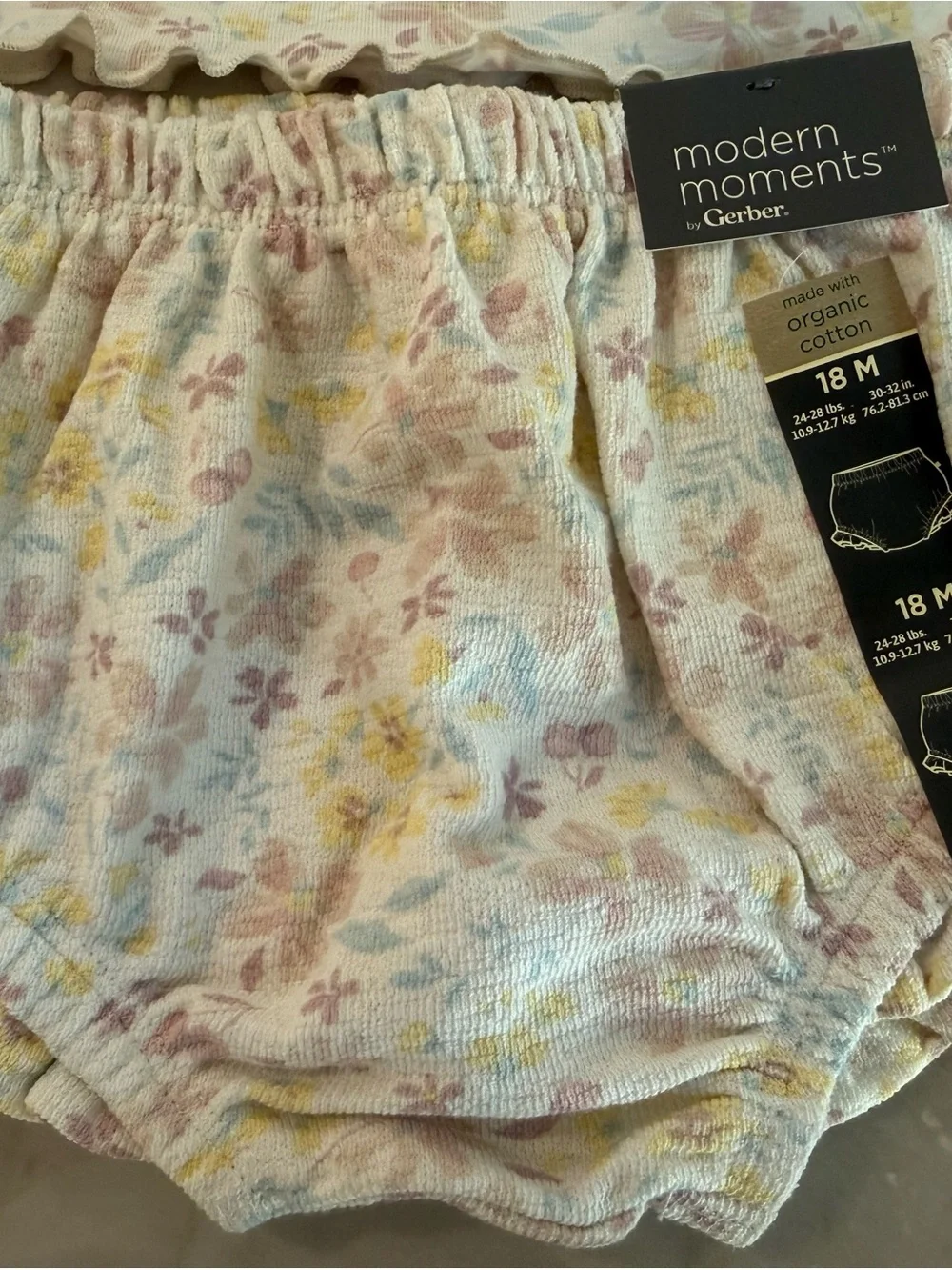 Gerber Pastel Floral Tank & Bloomers Set - Pink, Yellow, Blue